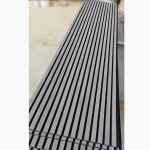 600 x 2400mm Grey Oak Wood Slat Panels Soundproof Paneling - Image 3