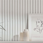400mm x 2400mm White MDF Wood Slat Panels Soundproof Paneling - Image 2