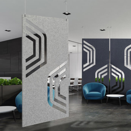 Hanging Space Divider, PET Felt Screen Partition