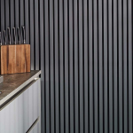 400mm x 2400mm Grey Wood Slat Panels Soundproof Paneling - Image 3