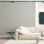 400mm x 2400mm White MDF Wood Slat Panels Soundproof Paneling - Image 3