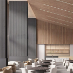 600 x 2400mm Grey Oak Wood Slat Panels Soundproof Paneling - Image 5