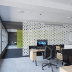 Eco-Friendly Acoustic Solution Polyester Felt Acoustic Panels Pet Wall Panels Carved Acoustic Office Partition - Image 3