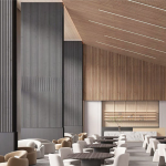 400mm x 2400mm Grey Wood Slat Panels Soundproof Paneling - Image 5