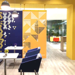 Eco-Friendly Acoustic Solution Polyester Felt Acoustic Panels Pet Wall Panels Carved Acoustic Office Partition